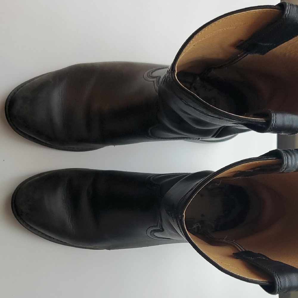 Black Leather Men's Boots